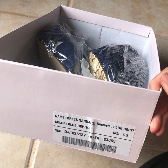 Deep blue JustFab strappy heels - Picture 5 of 6